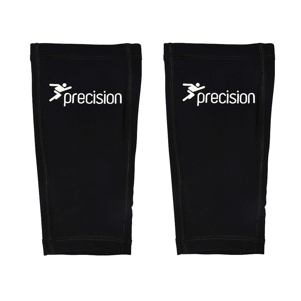 Black - Front - Precision Pro Matrix Shin Guard Sleeves