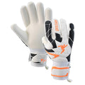 White-Black-Orange - Front - Precision Unisex Adult Fusion_X.3D Negative Replica Goalkeeper Gloves