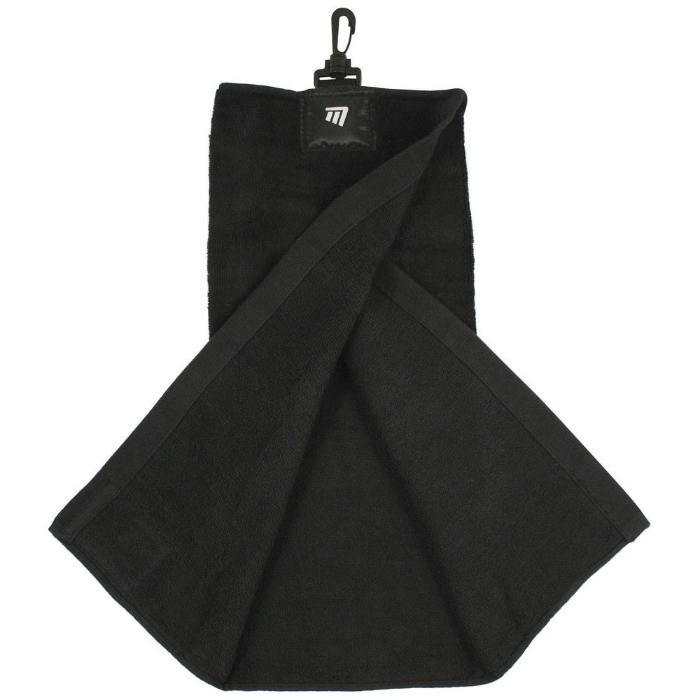 Black - Front - Masters Tri-Fold Golf Towel