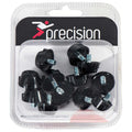 Black - Front - Precision Ultra Flat Rubber Football Boot Studs Set