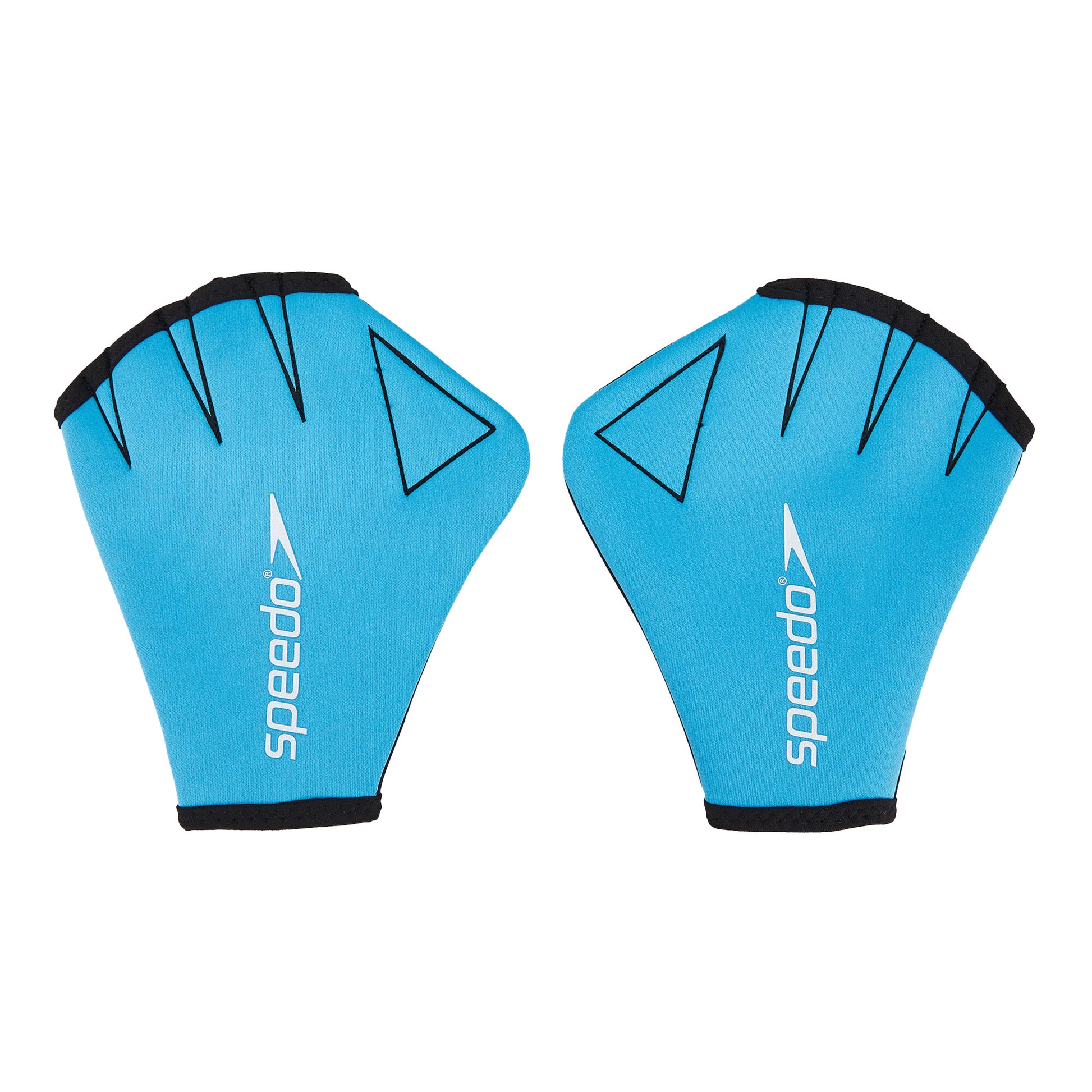 Blue-Black - Side - Speedo Unisex Adult Swimming Gloves