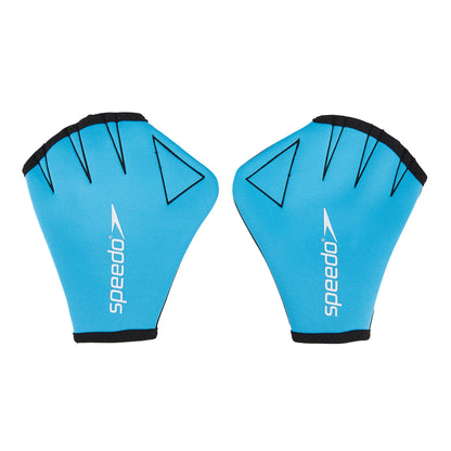 Blue-Black - Side - Speedo Unisex Adult Swimming Gloves