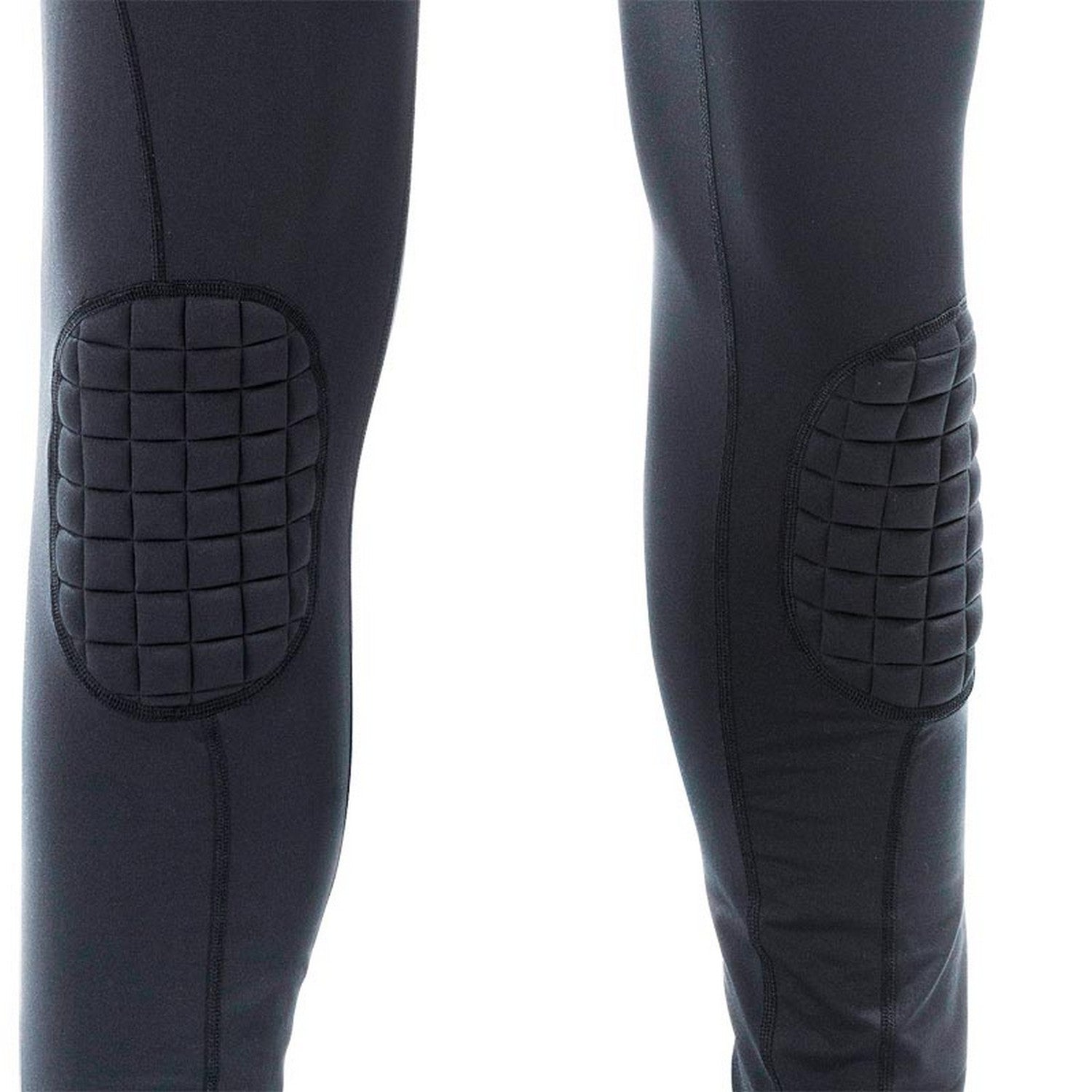 Black-Silver - Side - Precision Unisex Adult Padded Baselayer Goalkeeper Thermal Leggings