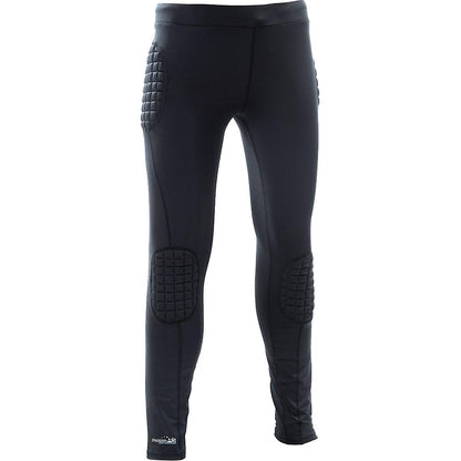 Black - Front - Precision Childrens-Kids Padded Baselayer Goalkeeper Thermal Bottoms
