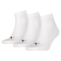 Pink-Grey-Charcoal Grey - Front - Puma Unisex Adult Quarter Training Ankle Socks (Pack of 3)