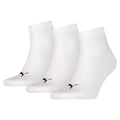 White - Back - Puma Unisex Adult Quarter Training Ankle Socks (Pack of 3)