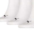 White - Side - Puma Unisex Adult Quarter Training Ankle Socks (Pack of 3)