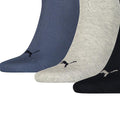 Navy-Black-Light Grey - Back - Puma Unisex Adult Quarter Training Ankle Socks (Pack of 3)