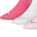 Pink - Side - Puma Unisex Adult Quarter Training Ankle Socks (Pack of 3)