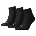 Black - Back - Puma Unisex Adult Quarter Training Ankle Socks (Pack of 3)
