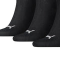 Black - Side - Puma Unisex Adult Quarter Training Ankle Socks (Pack of 3)