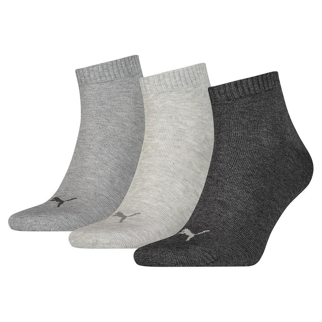 White - Front - Puma Unisex Adult Quarter Training Ankle Socks (Pack of 3)