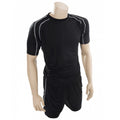 Black-White - Front - Precision Unisex Adult Lyon T-Shirt & Shorts Set