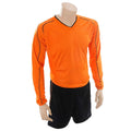 Tangerine-Black - Front - Precision Unisex Adult Marseille T-Shirt & Shorts Set