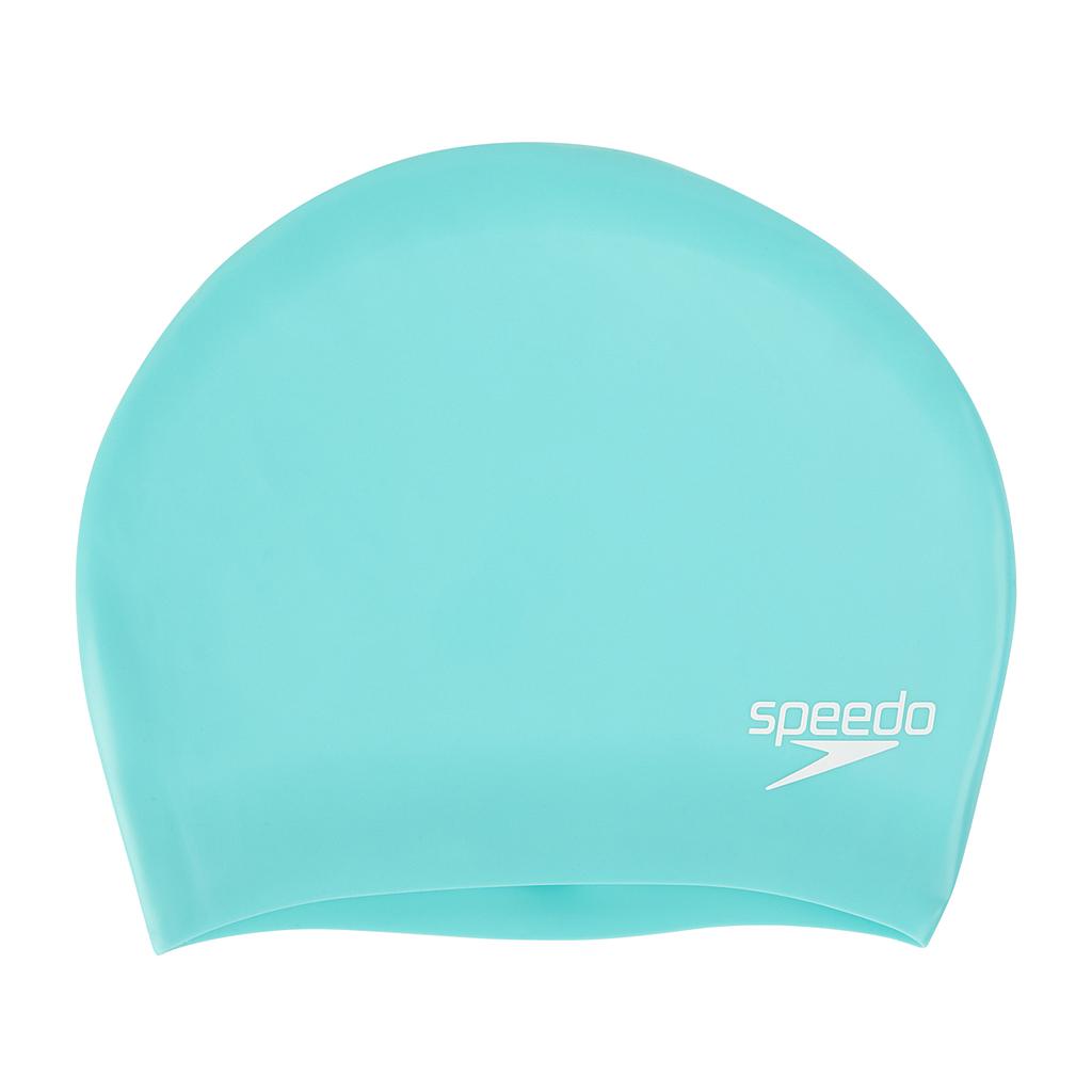 Green - Front - Speedo Unisex Adult Long Hair Silicone Swim Cap