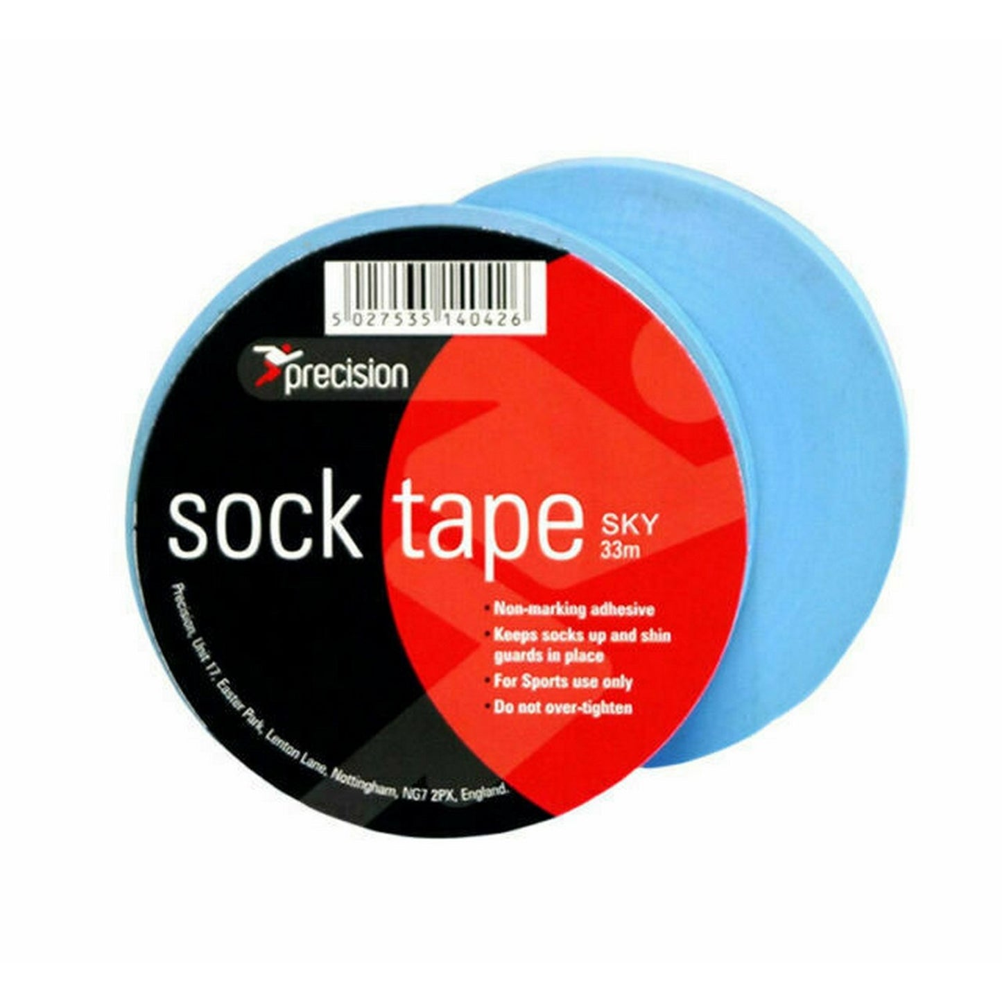 Sky Blue - Front - Precision 19mm Sock Tape (Pack Of 10)