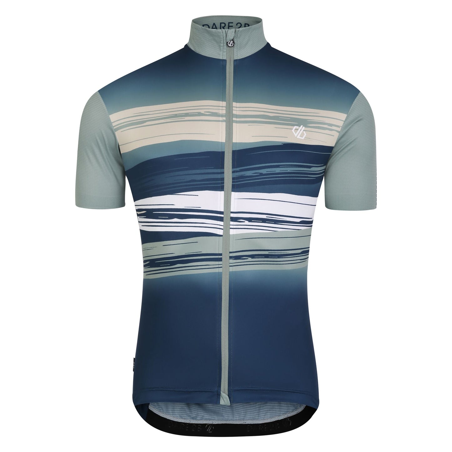 Lilypad Green - Front - Dare 2B Mens Pedal Tread Pattern AEP Short-Sleeved Jersey