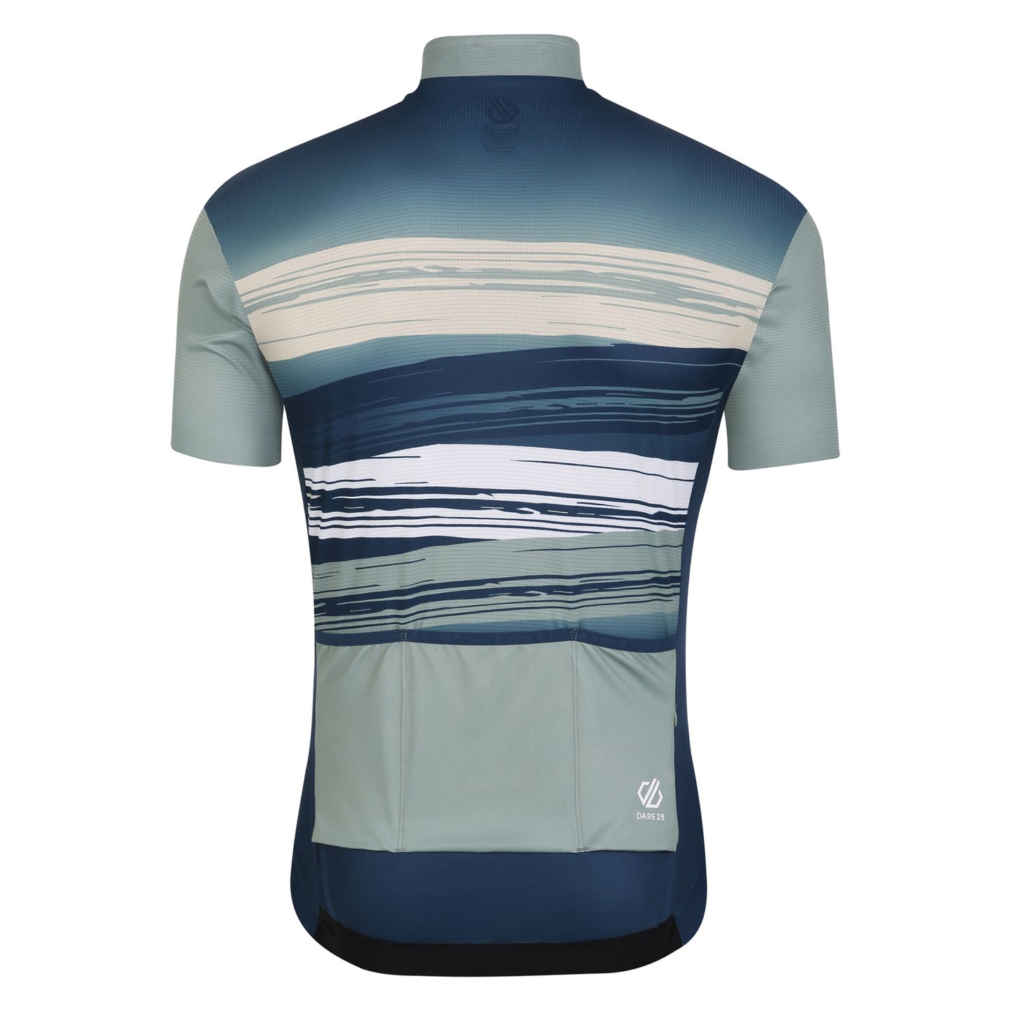 Lilypad Green - Back - Dare 2B Mens Pedal Tread Pattern AEP Short-Sleeved Jersey