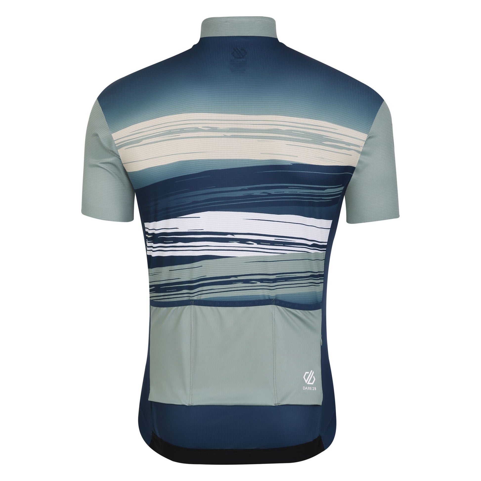 Lilypad Green - Back - Dare 2B Mens Pedal Tread Pattern AEP Short-Sleeved Jersey