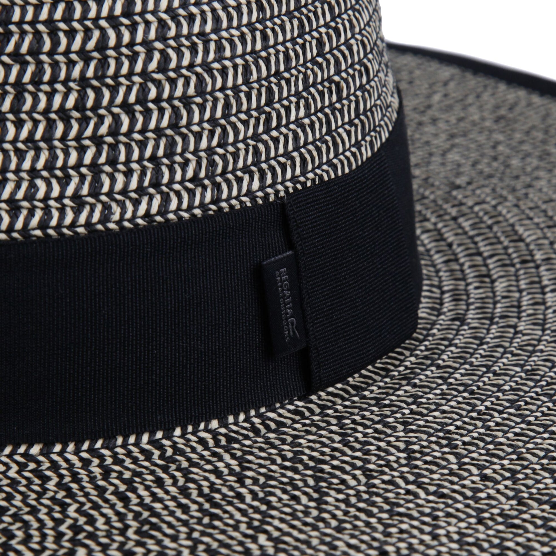 Black-Natural - Lifestyle - Regatta Womens-Ladies Straw Sun Hat