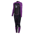 Navy-Radiant Orchid - Side - Regatta Womens-Ladies 3mm Thickness Full Wetsuit