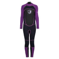 Navy-Radiant Orchid - Front - Regatta Womens-Ladies 3mm Thickness Full Wetsuit
