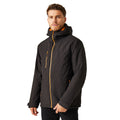 Black-Orange Pop - Side - Regatta Mens Navigate Insulated Waterproof Jacket