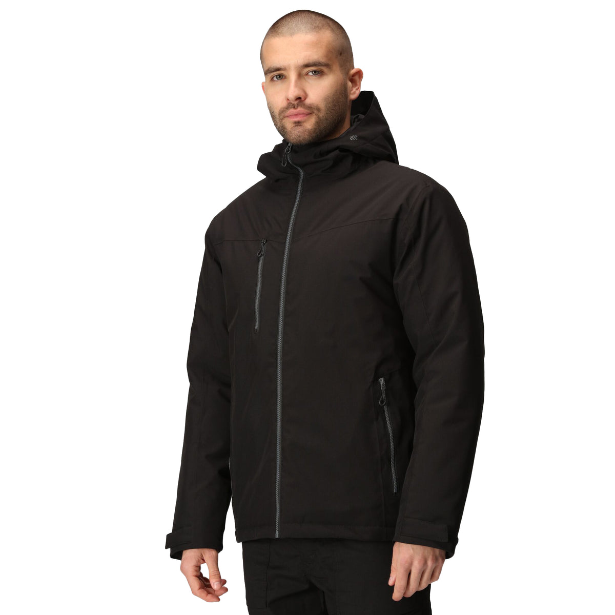 Black-Seal Grey - Side - Regatta Professional Mens Insulated Waterproof Jacket