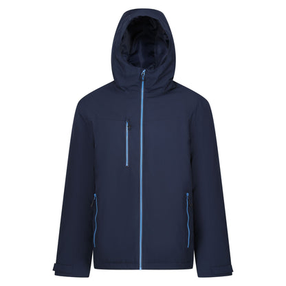 Navy-French Blue - Front - Regatta Professional Mens Insulated Waterproof Jacket