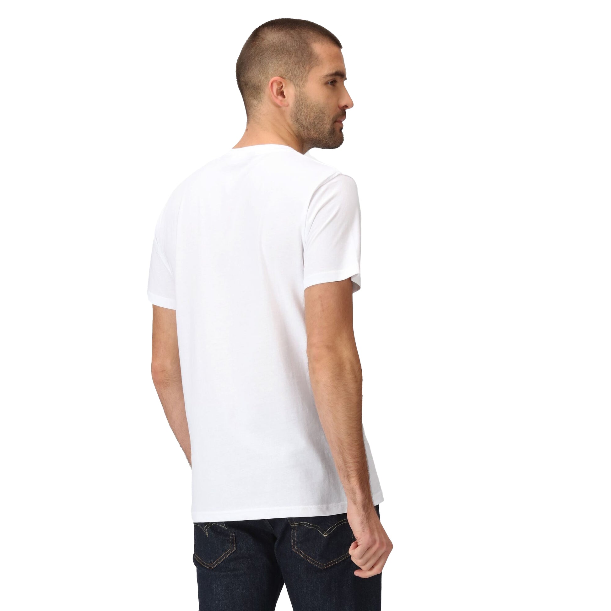 White - Pack Shot - Regatta Mens Cline VII Tree T-Shirt