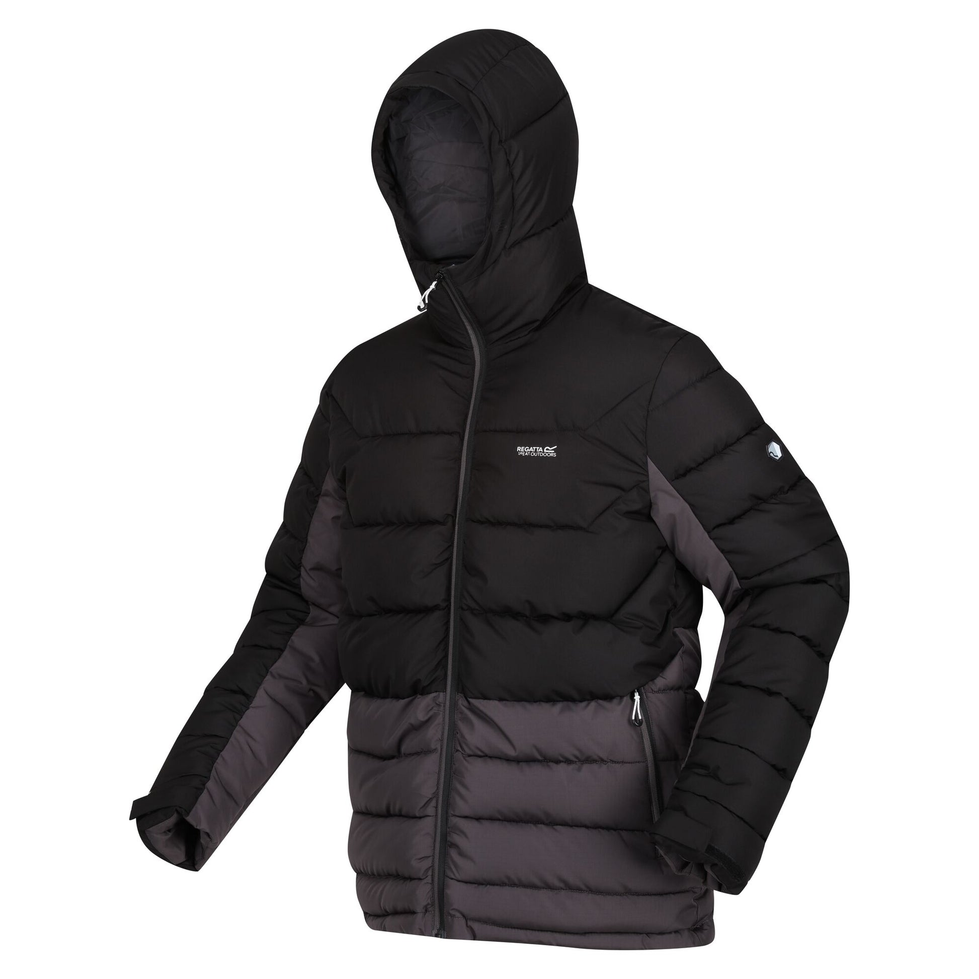 Black-Dark Grey - Side - Regatta Mens Nevado VI Puffer Jacket