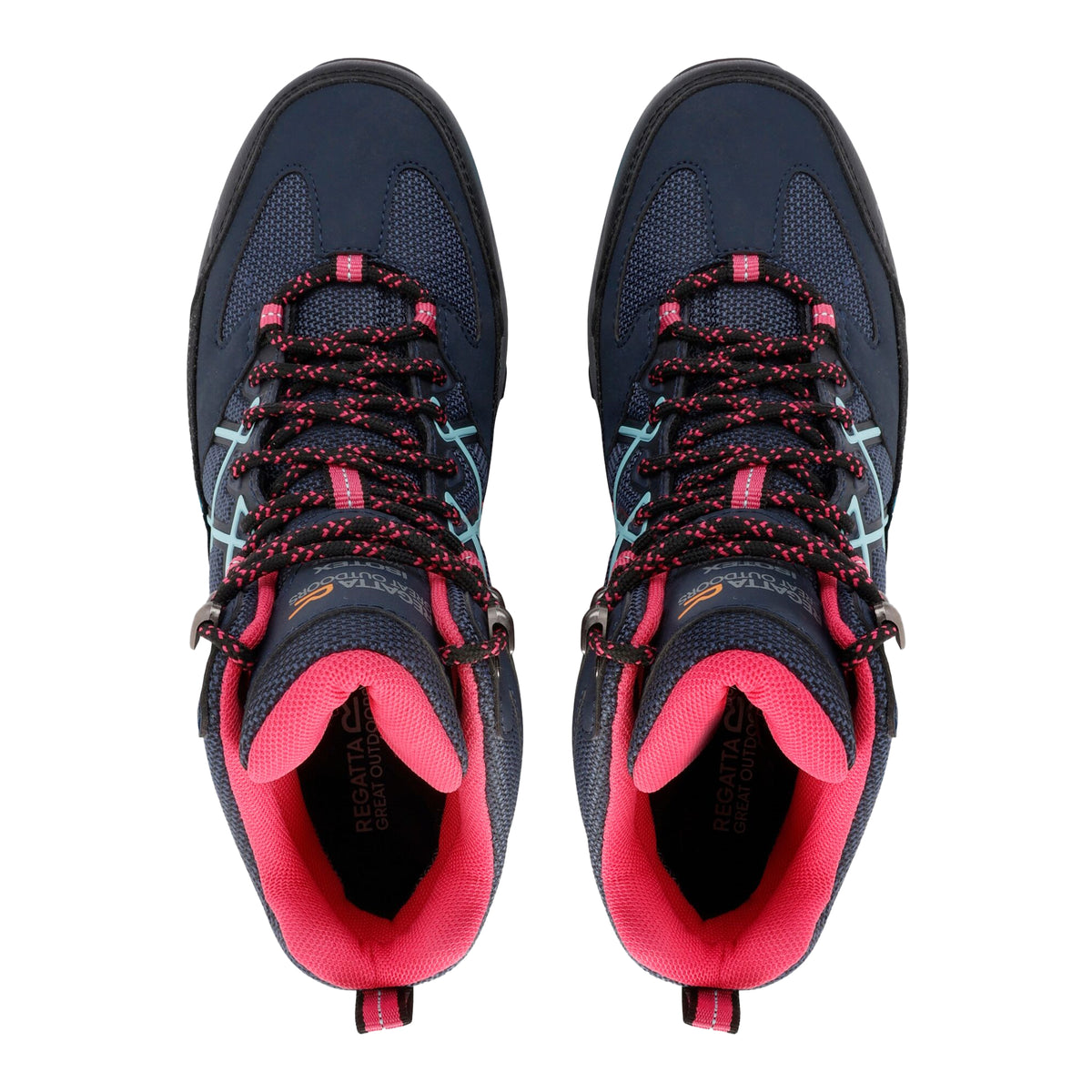 Navy-Pink - Side - Regatta Womens-Ladies Samaris III Walking Boots
