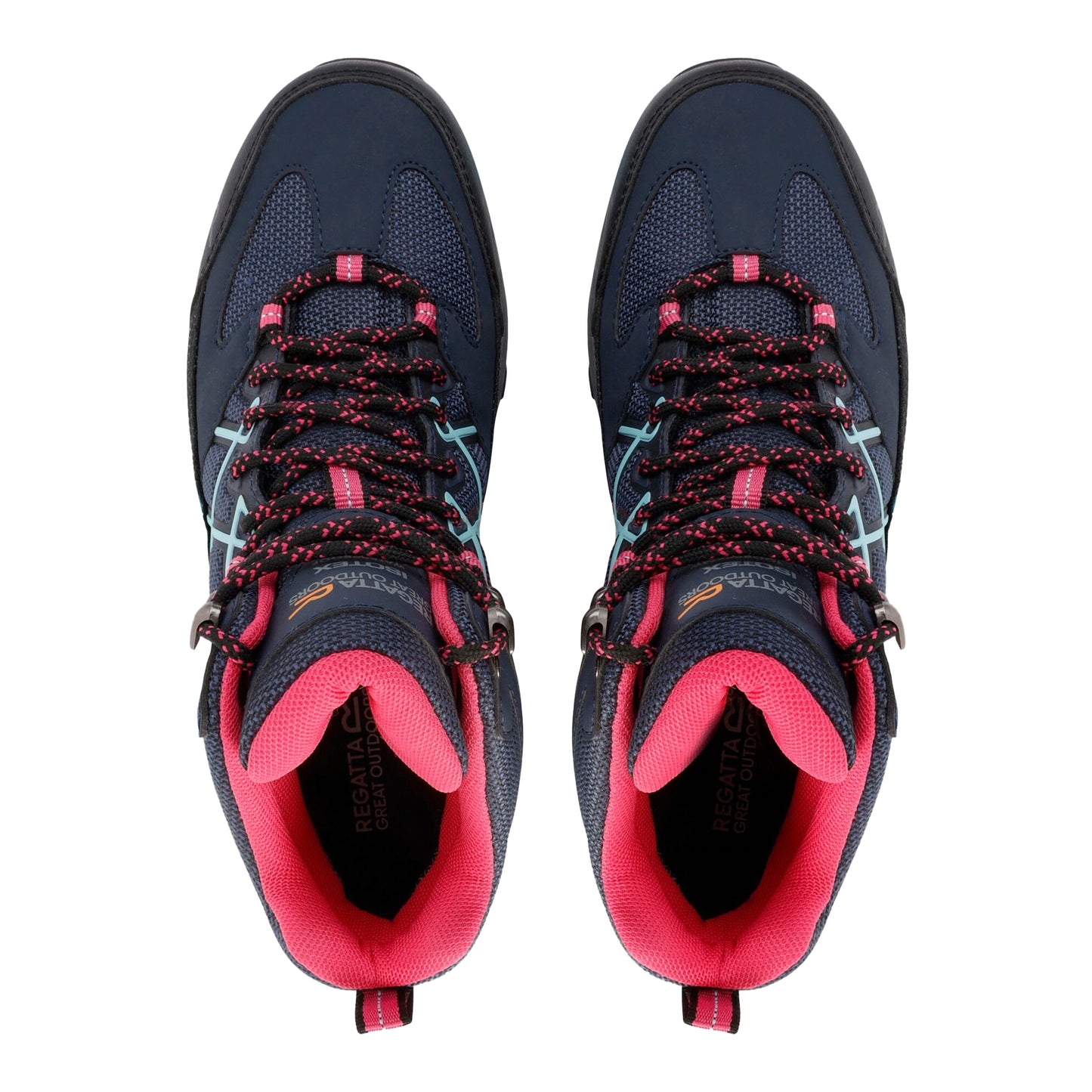 Navy-Pink - Side - Regatta Womens-Ladies Samaris III Walking Boots