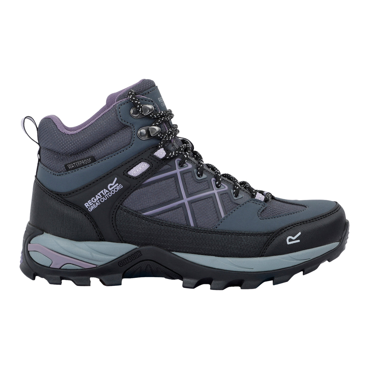 Seal Grey-Purple Sage - Lifestyle - Regatta Womens-Ladies Samaris III Walking Boots