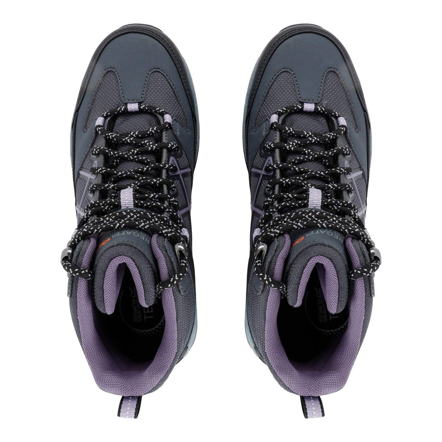Seal Grey-Purple Sage - Pack Shot - Regatta Womens-Ladies Samaris III Walking Boots