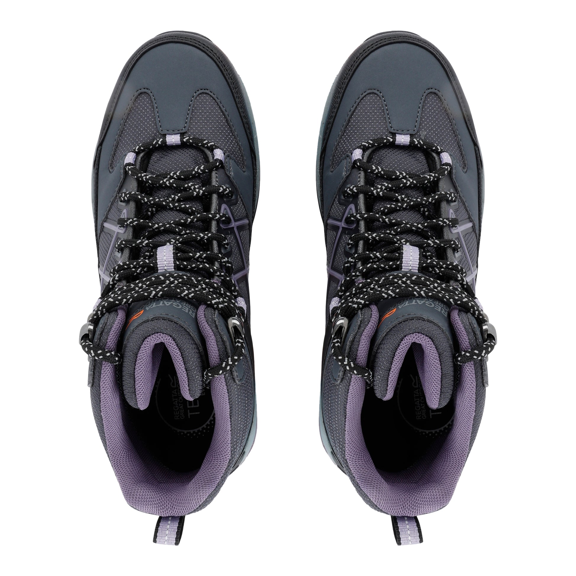 Seal Grey-Purple Sage - Pack Shot - Regatta Womens-Ladies Samaris III Walking Boots