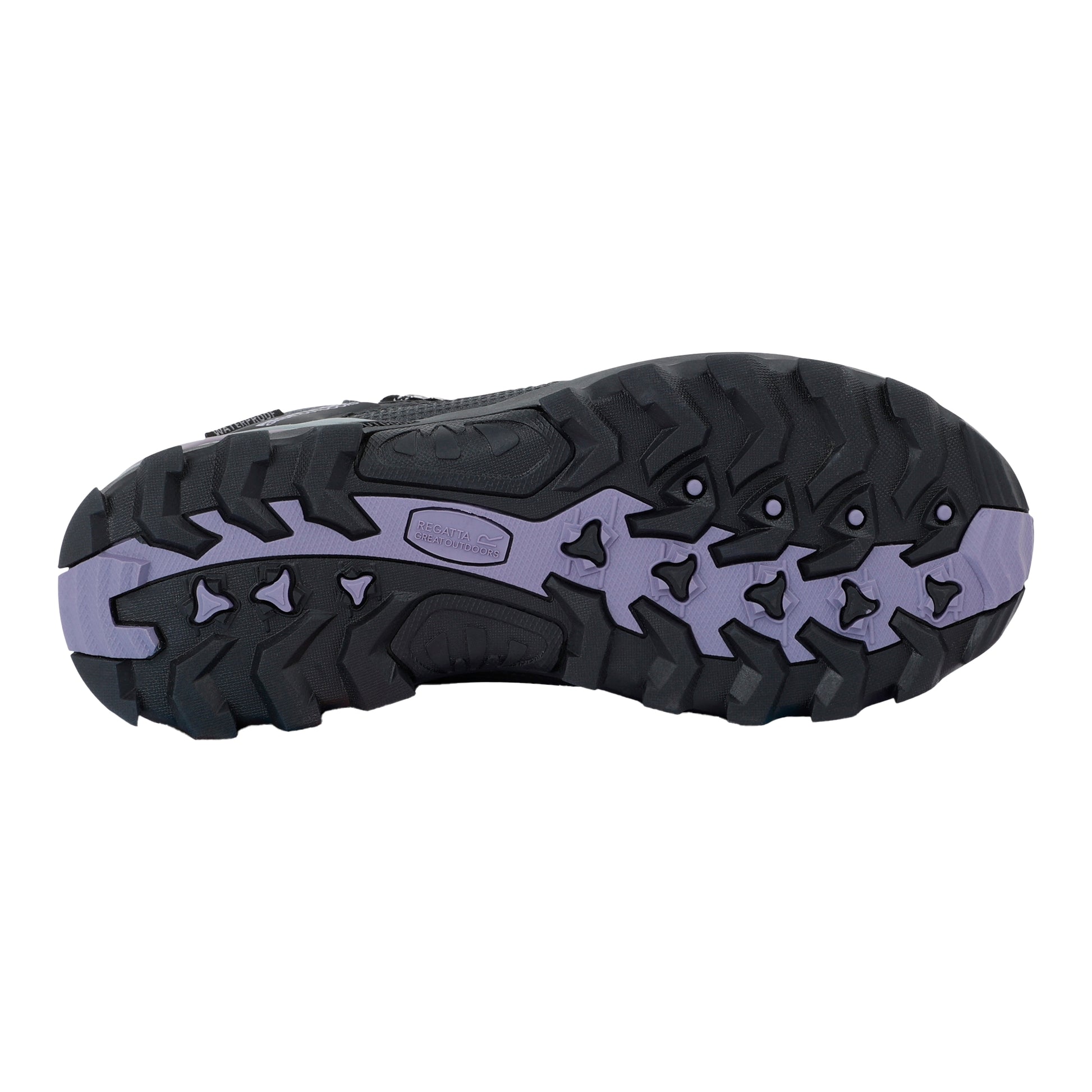 Seal Grey-Purple Sage - Close up - Regatta Womens-Ladies Samaris III Walking Boots