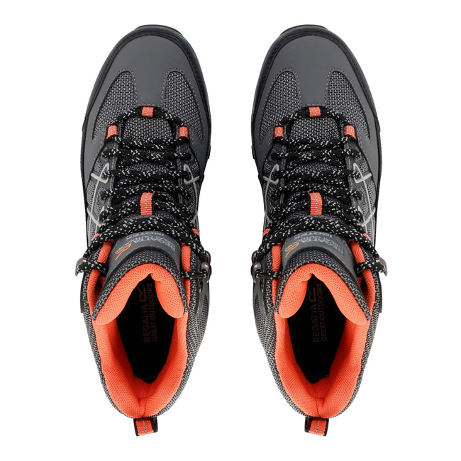 Dark Steel-Satsuma - Side - Regatta Womens-Ladies Samaris III Walking Boots