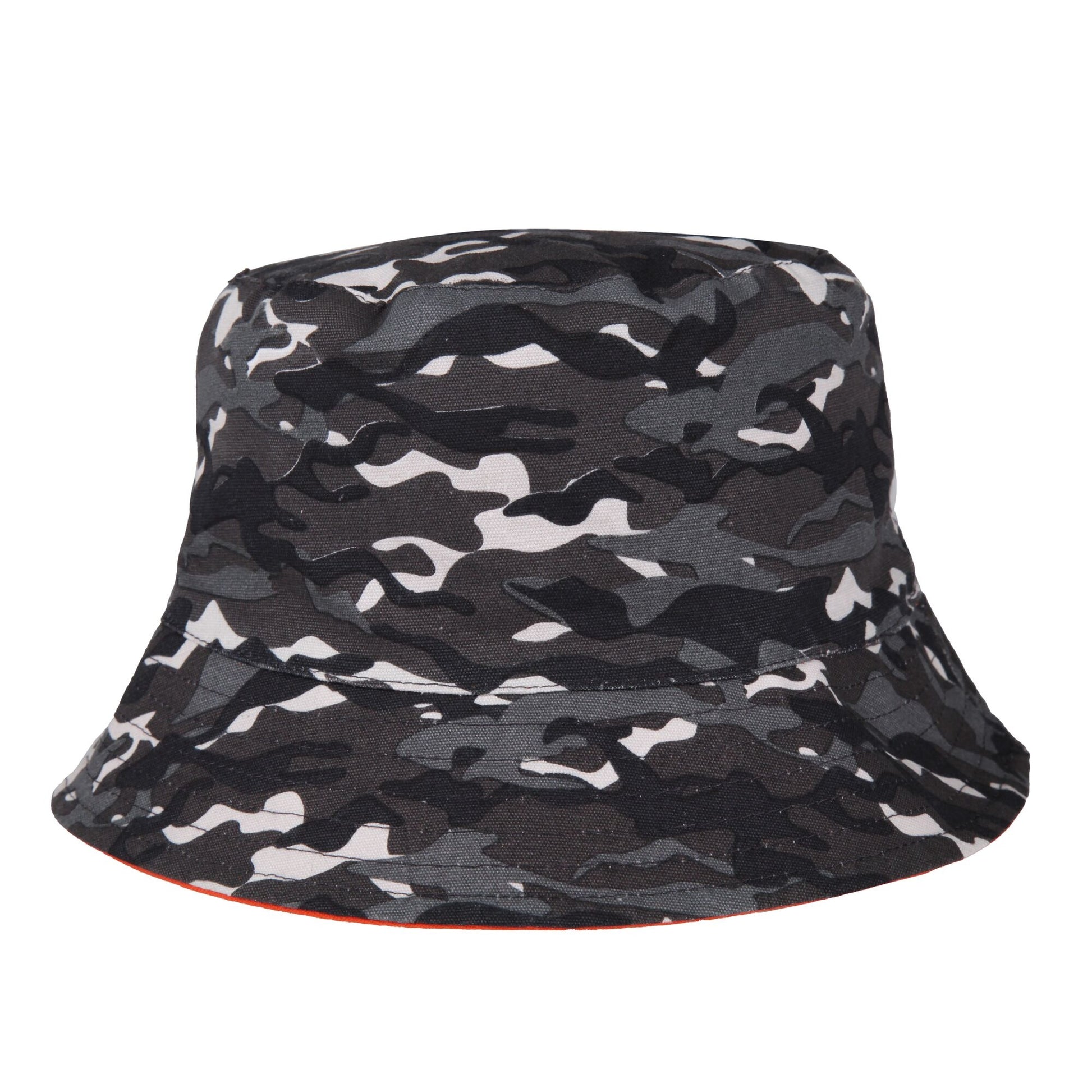 Black-Persimmon - Back - Regatta Childrens-Kids Flip Reversible Bucket Hat