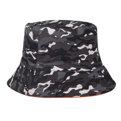 Black-Persimmon - Side - Regatta Childrens-Kids Flip Reversible Bucket Hat