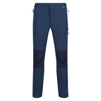 Moonlight Denim-Navy - Front - Regatta Mens Questra V Hiking Trousers