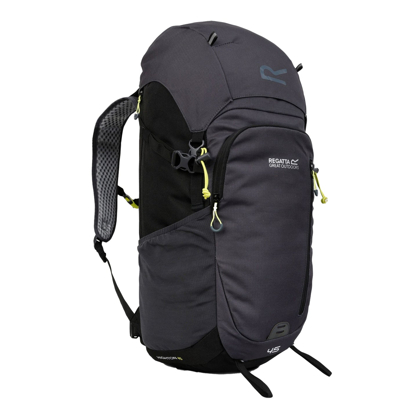 Black-Seal Grey - Side - Regatta Highton V2 45L Backpack