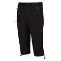 Black - Side - Regatta Mens Xert Stretch III Stretch Active Capri Shorts