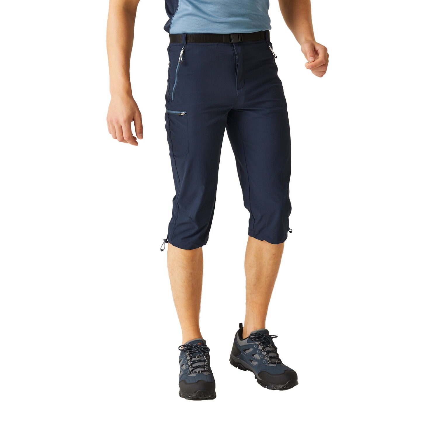 Navy - Lifestyle - Regatta Mens Xert Stretch III Stretch Active Capri Shorts