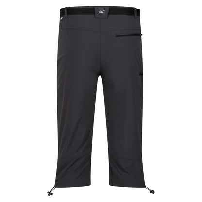 Seal Grey - Back - Regatta Mens Xert Stretch III Stretch Active Capri Shorts