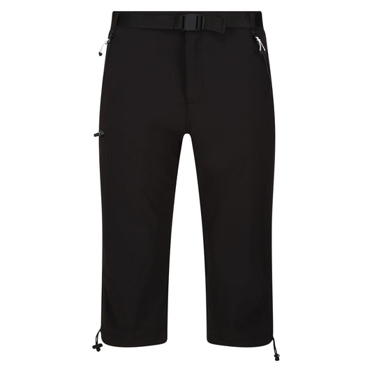 Black - Front - Regatta Mens Xert Stretch III Stretch Active Capri Shorts