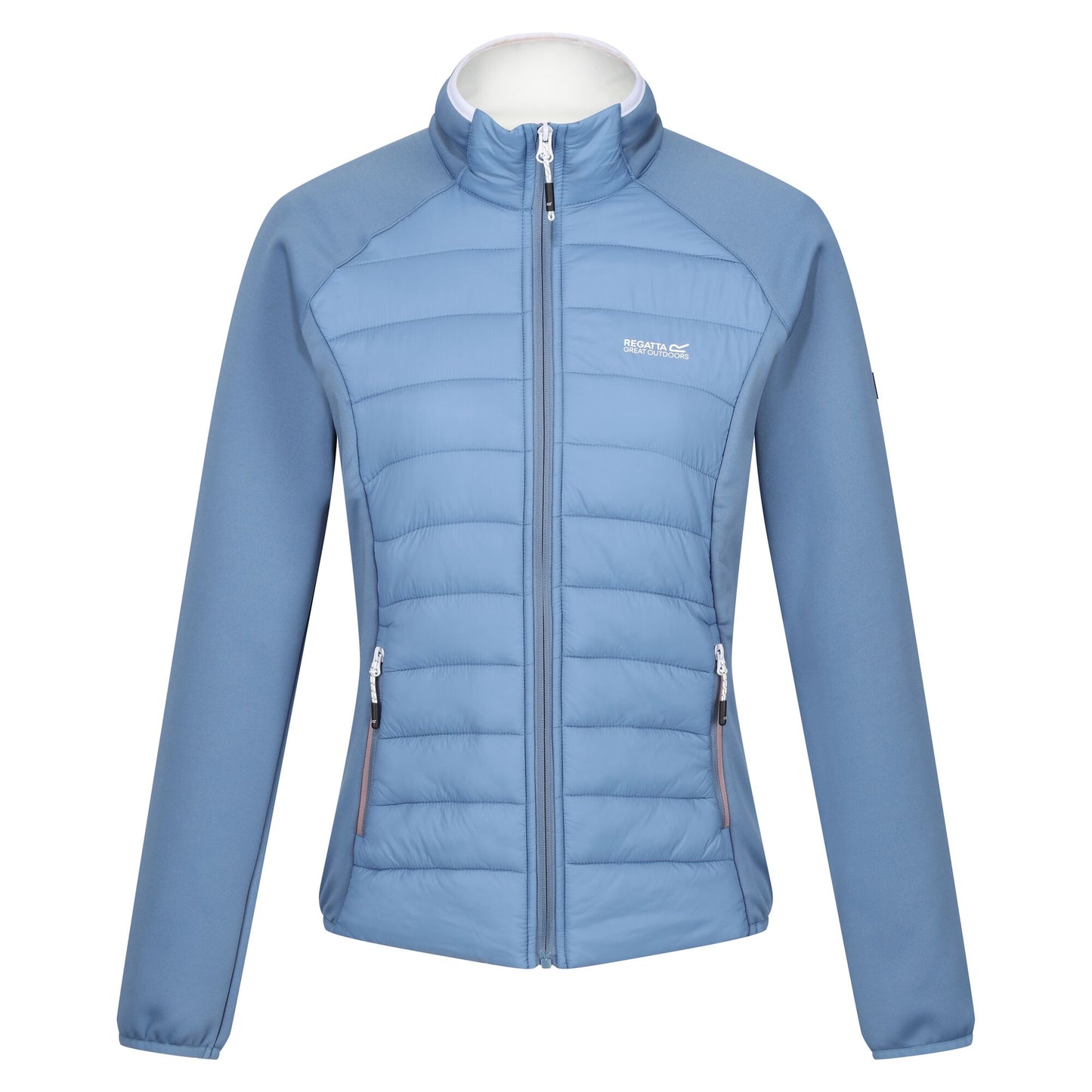 Coronet Blue-White - Front - Regatta Womens-Ladies Clumber V Hybrid Jacket