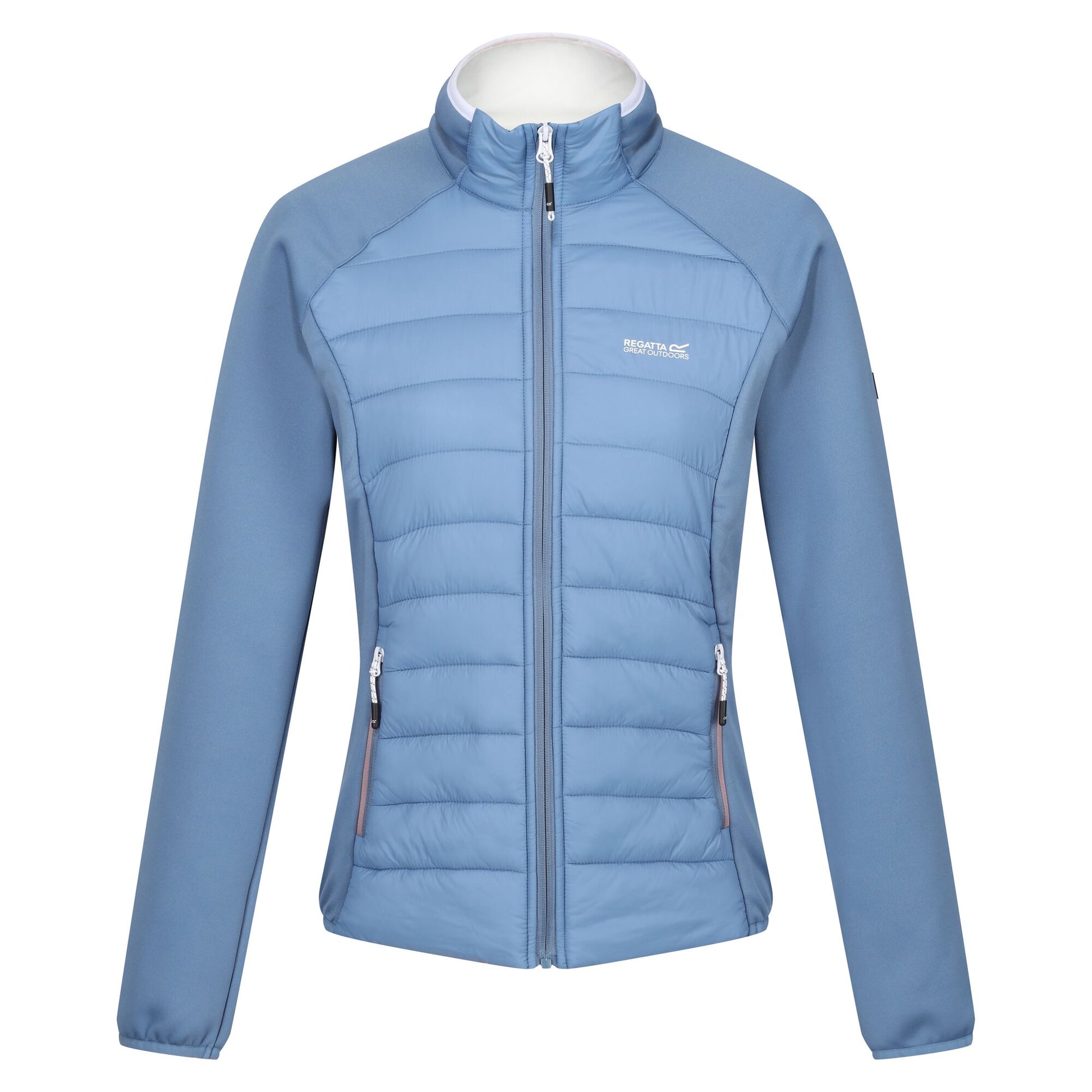 Coronet Blue-White - Front - Regatta Womens-Ladies Clumber V Hybrid Jacket