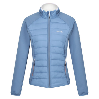 Coronet Blue-White - Front - Regatta Womens-Ladies Clumber V Hybrid Jacket