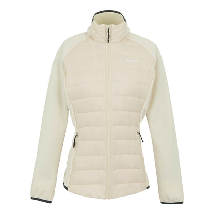 Light Vanilla-Seal Grey - Front - Regatta Womens-Ladies Clumber V Hybrid Jacket
